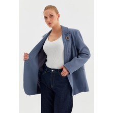 Nish&Chic Arka Yırtmaçlı Spor Oversize Ceket