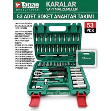 Karalar Yapı Tatian 53 Parça Lokma Anahtar Takımı Seti - 1/4" Profesyonel Cırcır Kolu ve Bits Uç Seti