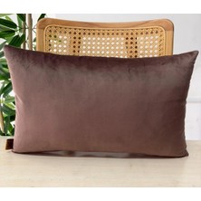 Elanora Home Luxury Soft Kadife Kahve Rengi Kırlent Kılıfı ,yumuşak Dokulu, Şık& Modern