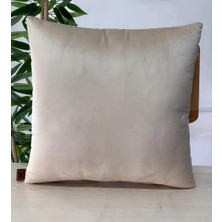 Elanora Home Luxury Soft Kadife Bej Kırlent Kılıfı ,yumuşak Dokulu, Şık & Modern