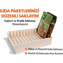 Yapı3D ✨ Çok Amaçlı Sert Plastik Mutfak Düzenleyici | Paket Çorba, Baharat, Sos ve Gıda Organizeri | Çekmece & Dolap Içi Düzenleyici Raf ✨