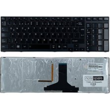 Notespare Toshiba Uyumlu Satellite A660-17W, A660-181, A660-186 Klavye Tr Işıklı Siyah
