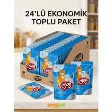 Enjy Pouch Balıklı Yetişkin Kedi Maması 85 gr x 24 Adet