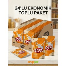 Enjy Pouch Tavuklu Yetişkin Kedi Maması 85 gr x 24 Adet