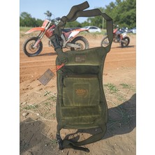 Old Cotton Cargo Vintage Salaş Cotton Design Motor Treekking Bel Bacak Günlük Büyük Freeback Çanta 21 cm x 40 cm