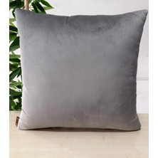 Elanora Home Luxury Soft Kadife Koyu Gri Kırlent Kılıfı ,yumuşak Dokulu, Şık& Modern
