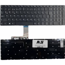 Notespare Lenovo Uyumlu Ideapad 510-15IKB, 510-15ISK Klavye Tr Siyah