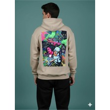 Lenithra Jazz Club Sırt Baskılı Unisex Oversize Hoodie