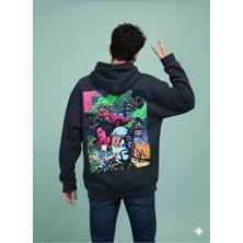 Lenithra Jazz Club Sırt Baskılı Unisex Oversize Hoodie