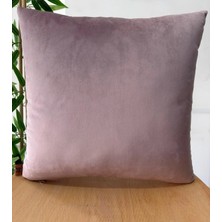 Elanora Home Luxury Soft Kadife Açık Lila Kırlent Kılıfı ,yumuşak Dokulu, Şık& Modern