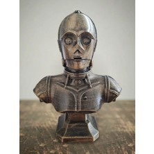 ESELYA3D Star Wars C-3po Sixth Scale Büst Figür- Protokol Droidi Heykel- Star Wars FANART-15C
