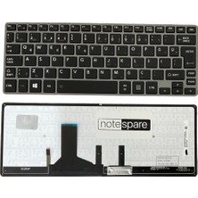 Notespare Toshiba ile Uyumlu Portege Z30-A-1HU, Z30-A-M5S, Z30T-A-11H Notebook Klavye Işıklı Siyah Tr