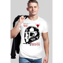 Rock&roll Chicago Racing Kısa Kollu Beyaz Erkek Tişört