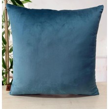 Elanora Home Luxury Soft Kadife Petrol Mavi Kırlent Kılıfı ,yumuşak Dokulu, Şık& Modern