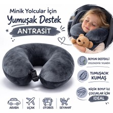 armegeda sıradışı tasarımlar Yeni Armegeda Boyun Destekli Visco Seyahat Yastığı Antrasit 2026 Model