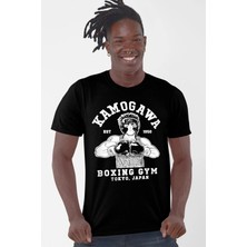 Rock&roll Anime Boksör Kısa Kollu Siyah Erkek Tişört