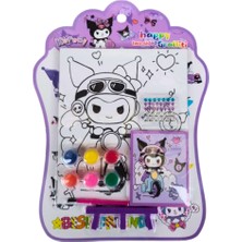 Glanart Mini Şövaleli 15X20 cm Ebat Çocuklara Özel Kuromi Boyama Seti 1 Adet