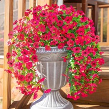 Yapay Çiçek Fuşya Sarkan Mineli Okaliptus Şimşir Yapay Sarmaşık 5dal 60CM