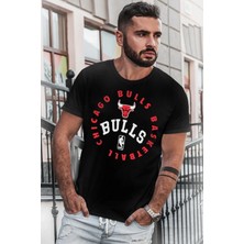 Rock&roll Bulls Basket Kısa Kollu Siyah Erkek Tişört