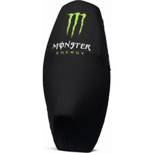 Utku Giyim Monster Baskılı Tüm Scooterlara Uyumlu Motosiklet Sele Kılıfı Siyah Renk