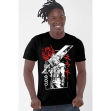 Rock&roll Dev Kılıçlı Kahraman Kısa Kollu Siyah Erkek Tişört