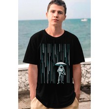 Rock&roll Uzay Yağmuru Kısa Kollu Siyah Erkek Tişört