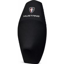 Utku Giyim Mustang Baskılı Tüm Scooterlara Uyumlu Motosiklet Sele Kılıfı Siyah Renk