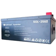 Solinved 12.8 V 100AH Lifepo4 Lityum Akü