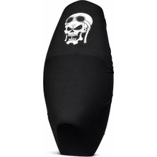 Utku Giyim Gözlüklü Iskelet Tüm Scooterlara Uyumlu Motosiklet Sele Kılıfı Siyah Renk