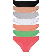 7 Adet Süper Eko Set Likralı Kadın Slip Külot Set 7