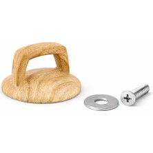 Arcak2 Karaca Granit Tencere Cam Kapak Için Ahşap Kulp (Tepe)Somun ve Vidası ile Beraber