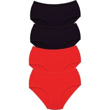 4 Adet Tutku Kadın Yüksek Bel Bato Kalın Lastik Külot S1