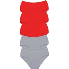 5 Adet Tutku Kadın Yüksek Bel Bato Kalın Lastik Külot S7