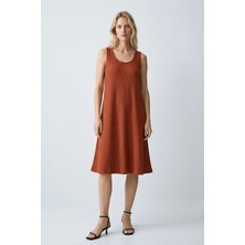 Cotenconcept A Kesim Rahat ve Dökümlü Kalın Askılı Elbise