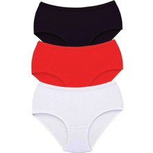 3 Adet Tutku Kadın Yüksek Bel Bato Kalın Lastik Külot S3