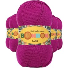 5 Adet Lüks Patik Ipi Yünü Fuşya 98403