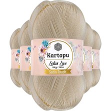 5 Adet Lotus Lux Bikini Büstiyer Bluz Simli Örgü Ipi K025 Krem