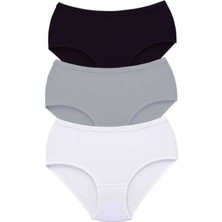 3 Adet Tutku Kadın Yüksek Bel Bato Kalın Lastik Külot S6