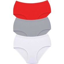 3 Adet Tutku Kadın Yüksek Bel Bato Kalın Lastik Külot S9