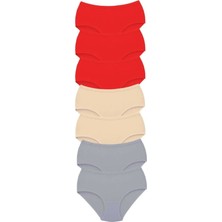 7 Adet Tutku Kadın Yüksek Bel Bato Kalın Lastik Külot S17