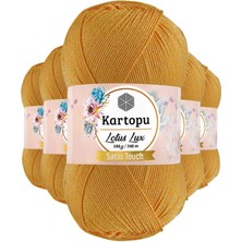 5 Adet Lotus Lux Bikini Büstiyer Bluz Simli Örgü Ipi K318 Koyu Sarı