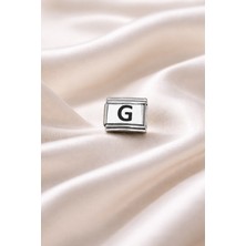 Twin Store Nomination Uyumlu G Harf Charm , Çelik Bileklik Aksesuarı , Kişiye Özel Harf Modülü , &