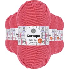 5 Adet Baby One Tüylenmeyen El Örgü Ipi Yünü Pembe K254