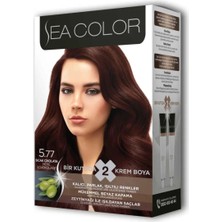 2 Tüp Krem Saç Boyası Seti Sıcak Çikolata No:5.77