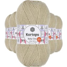 5 Adet Baby One Tüylenmeyen El Örgü Ipi Yünü Bej K861