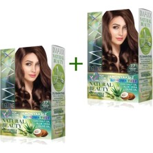 2 Paket Natural Beauty Amonyaksız Saç Boyası 7.7 Karamel Kahve