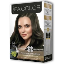 2 Tüp Krem Saç Boyası Seti Küllü Koyu Kumral No:6.1