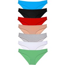 7 Adet Süper Eko Set Likralı Kadın Slip Külot Set 2