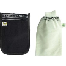 2 Adet Kalın Siyah ve Beyaz Hamam Kesesi 25X17 cm