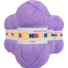 5 Adet Kristal El Örgü Lif Ipi Lila 98205